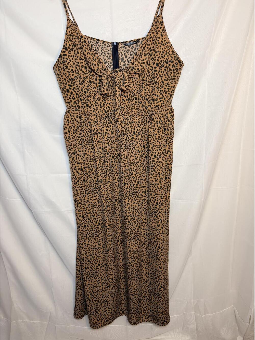 Leopard Print Maxi Dress, 4XL